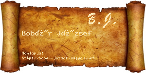Bobár József névjegykártya