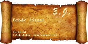 Bobár József névjegykártya