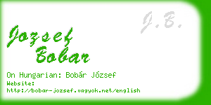 jozsef bobar business card