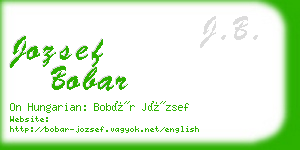 jozsef bobar business card